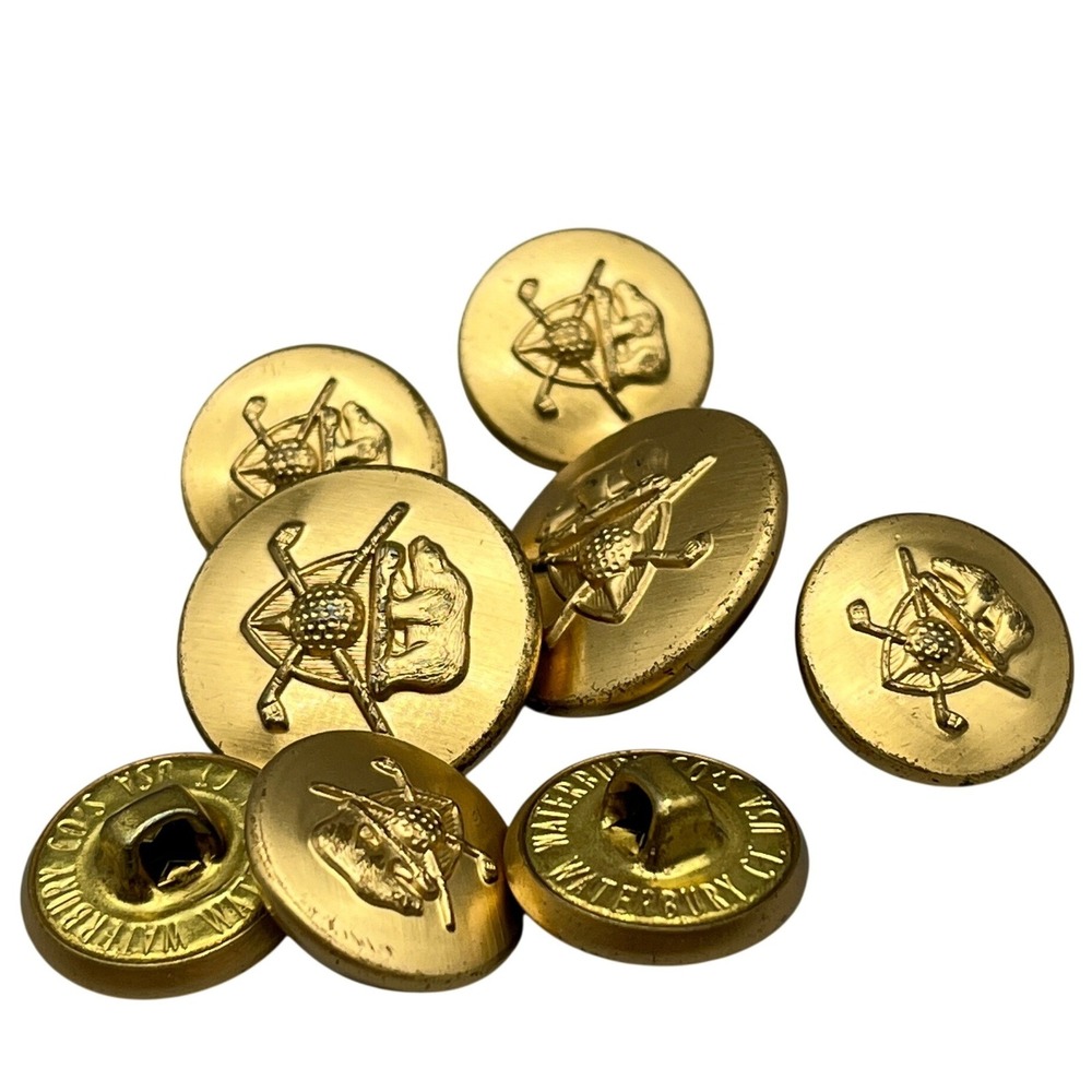 Polo Ralph Lauren Waterbury Co Golf Crest Blazer Buttons Gold Bear Sport Coat